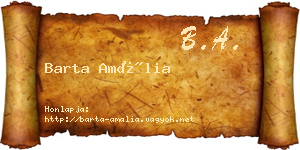 Barta Amália névjegykártya